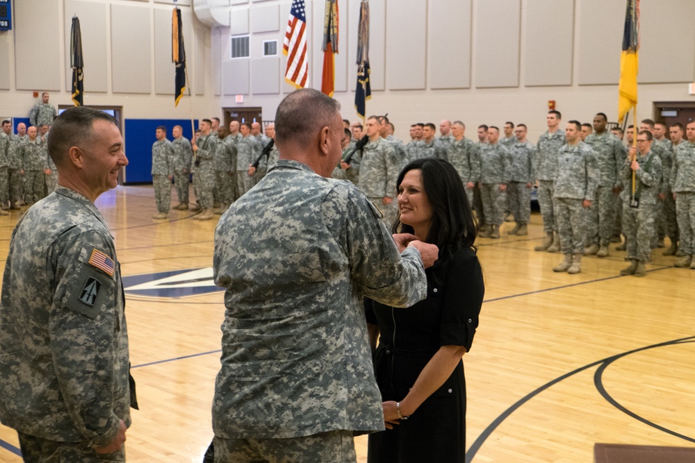 Welcoming a new brigade commander to the 76th Infantry Brigade Combat Team