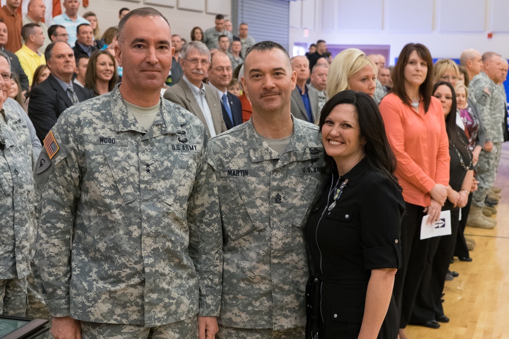 Welcoming a new brigade commander to the 76th Infantry Brigade Combat Team