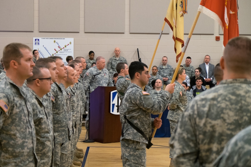 Welcoming a new brigade commander to the 76th Infantry Brigade Combat Team