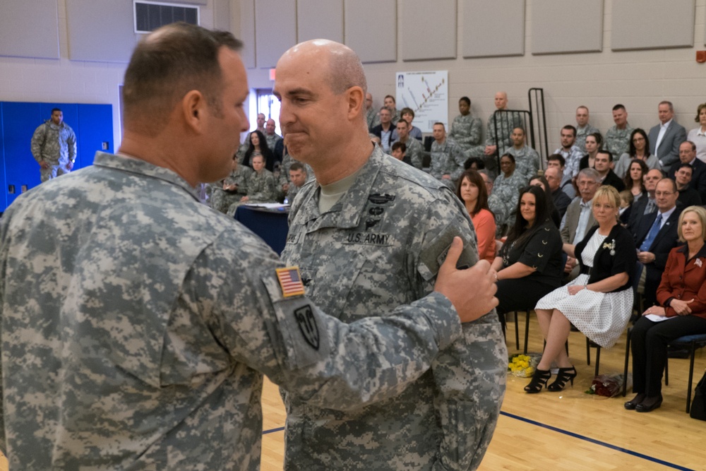 Welcoming a new brigade commander to the 76th Infantry Brigade Combat Team