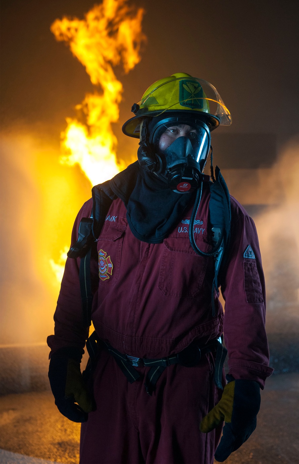 Flight deck firefighting training evolution at Joint Base Pearl Harbor-Hickam