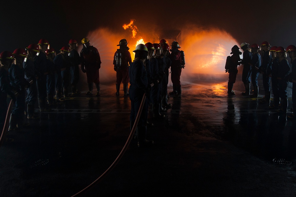 General shipboard firefighting training