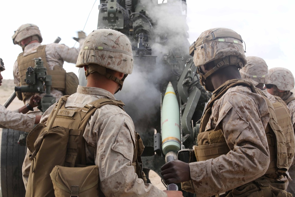 Integrated Task Force artillery Marines conduct fire-missions for MCOTEA assessment