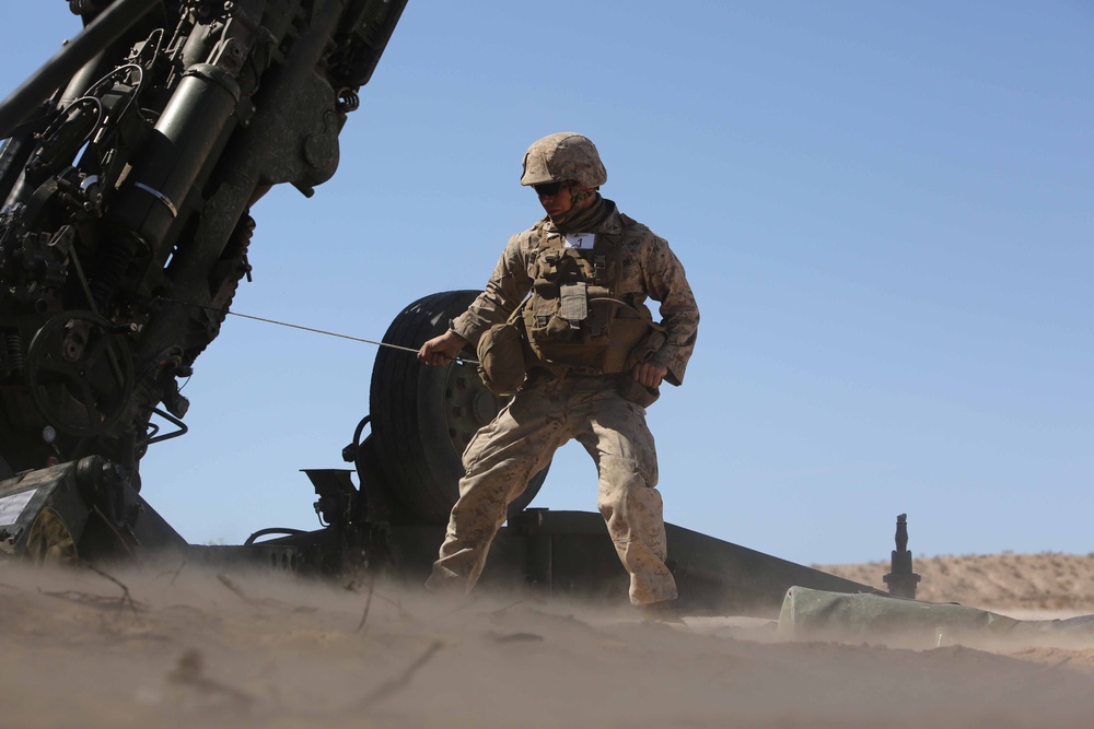 Integrated Task Force artillery Marines conduct fire-missions for MCOTEA assessment