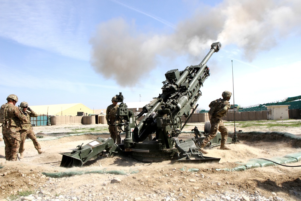 Rakkasans fire M777A2 in Afghanistan