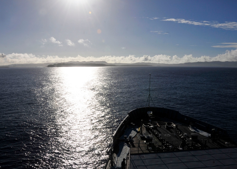 USS Emory S. Land arrives in Guam