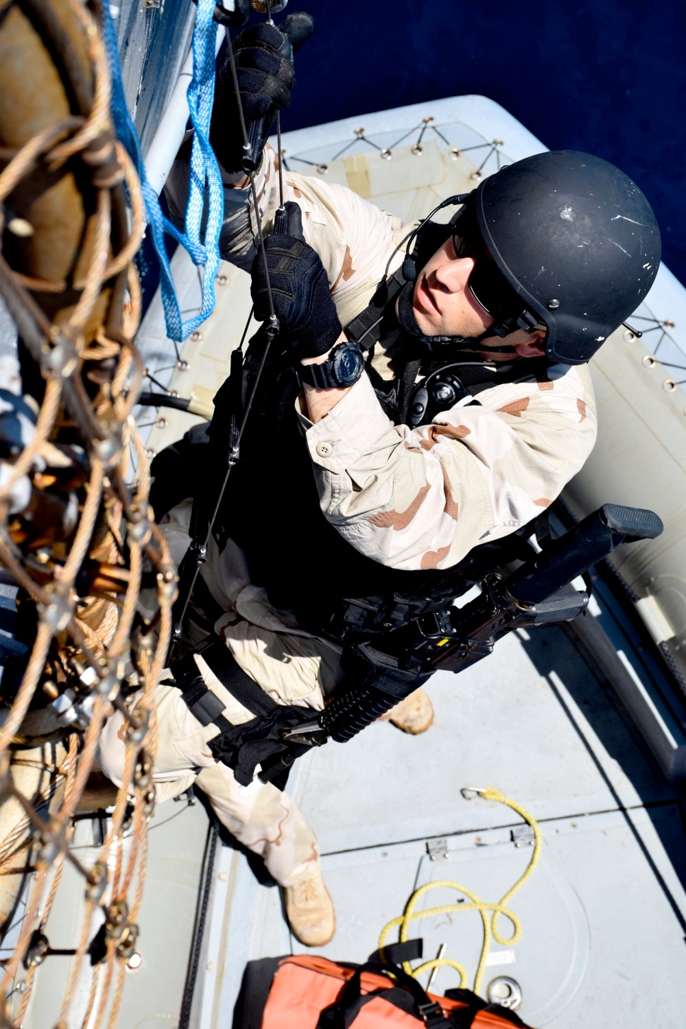 USS Oscar Austin VBSS team trains