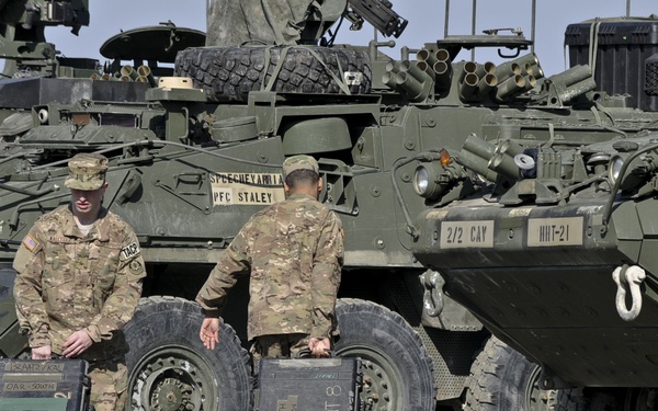 2nd Sqdn, 2nd CR prepares their equipment for OAR