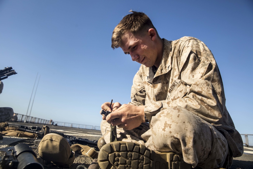 State of Readiness: 15th MEU Marines help defend the ARG