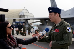 Dacian Warhawk members host media, DV day