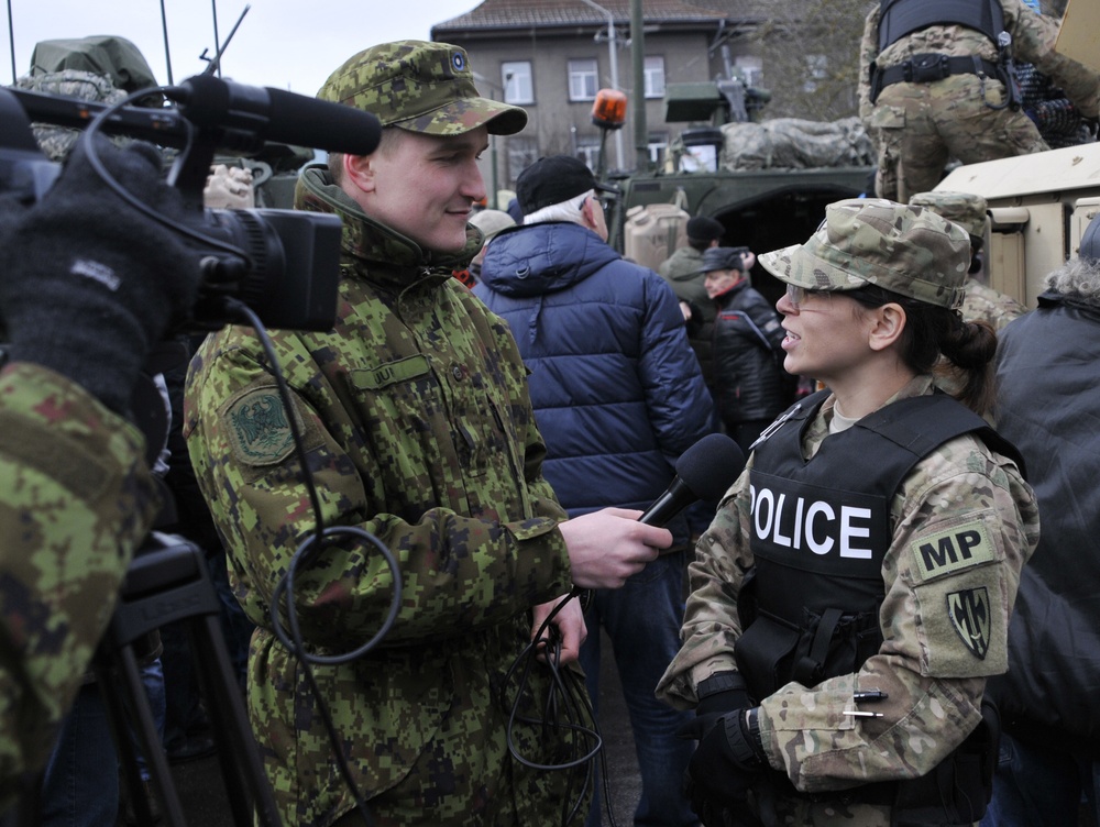 Soldier interviewed by Estonian Army public information soldiers