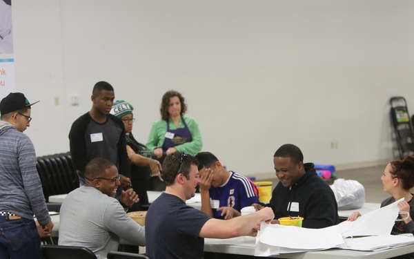 Marines volunteer at Boston local outreach organization