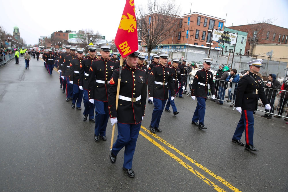 Marines, sailors march in Boston St. Patrick’s Day parade