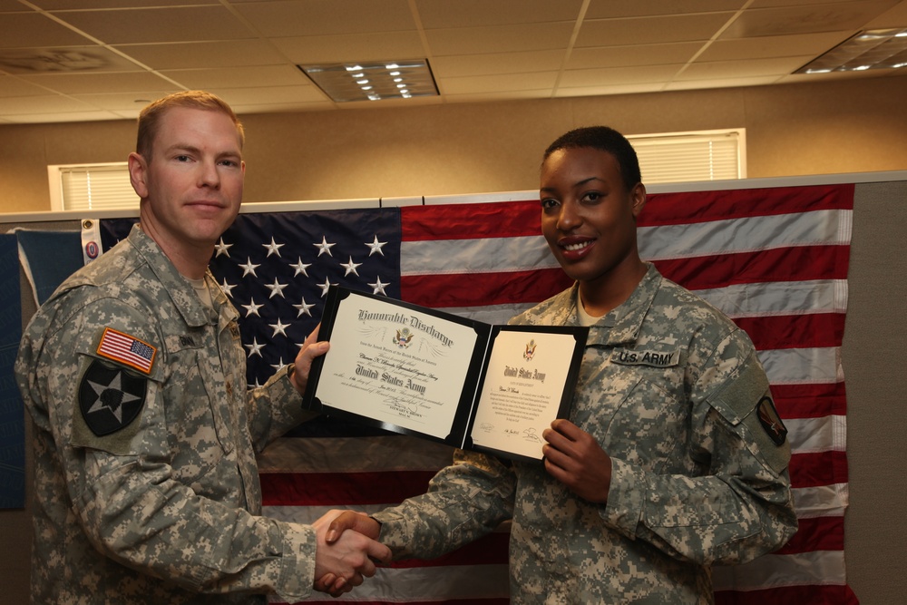 Spc. Chenee' Brooks Re-enlistment Ceremony