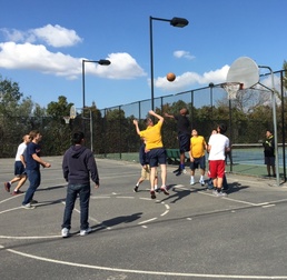 Getting schooled on the basketball court