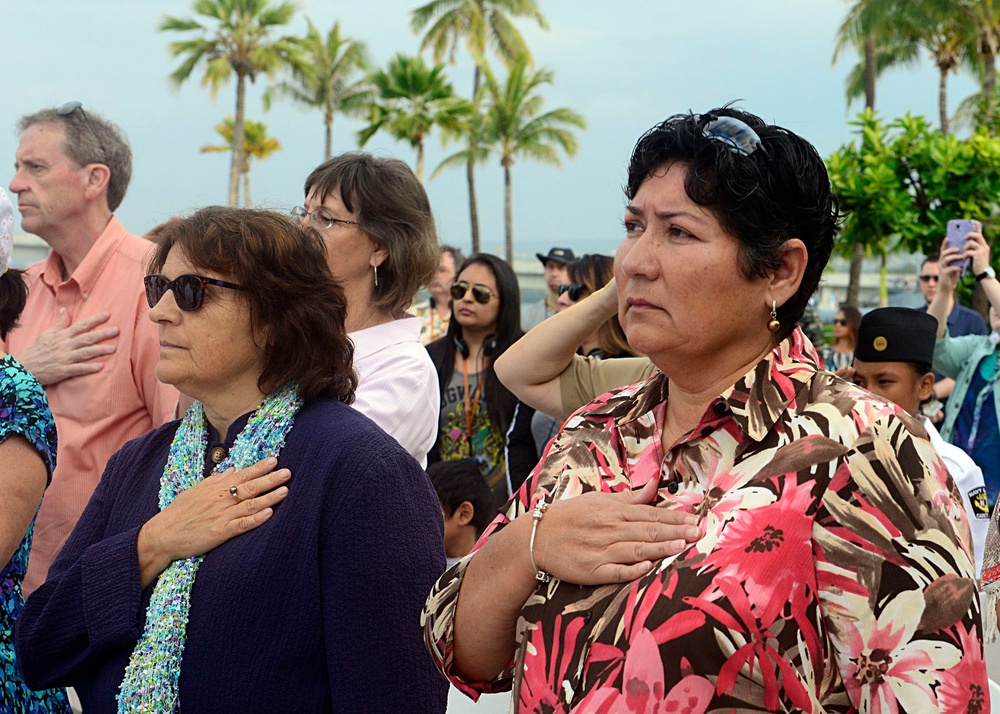 Pearl Harbor colors ceremony