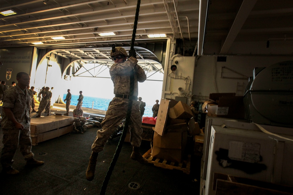 State of Readiness: 15th MEU Marines prepare for fast-rope missions