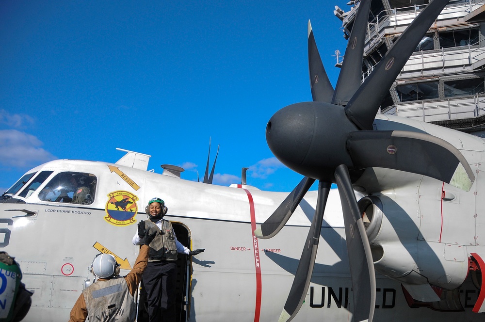 USS George H.W. Bush conducts training operations in the Atlantic Ocean