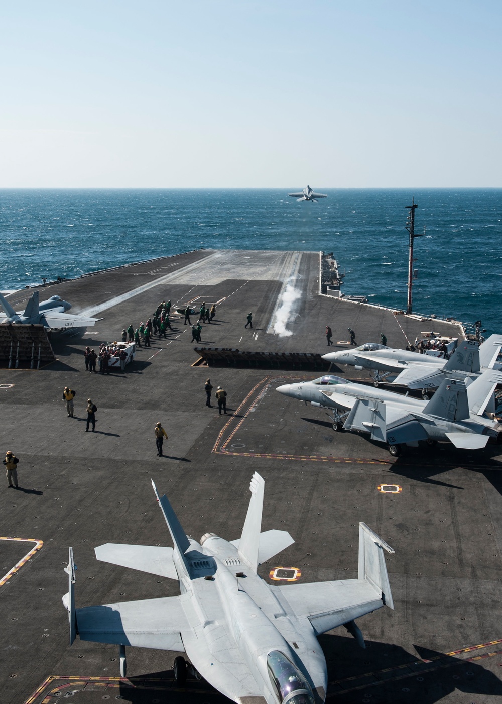 George H.W. Bush conducts training exercises in the Atlantic Ocean