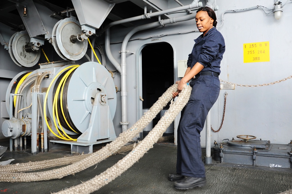 USS George H.W. Bush conducts training exercises in the Atlantic Ocean