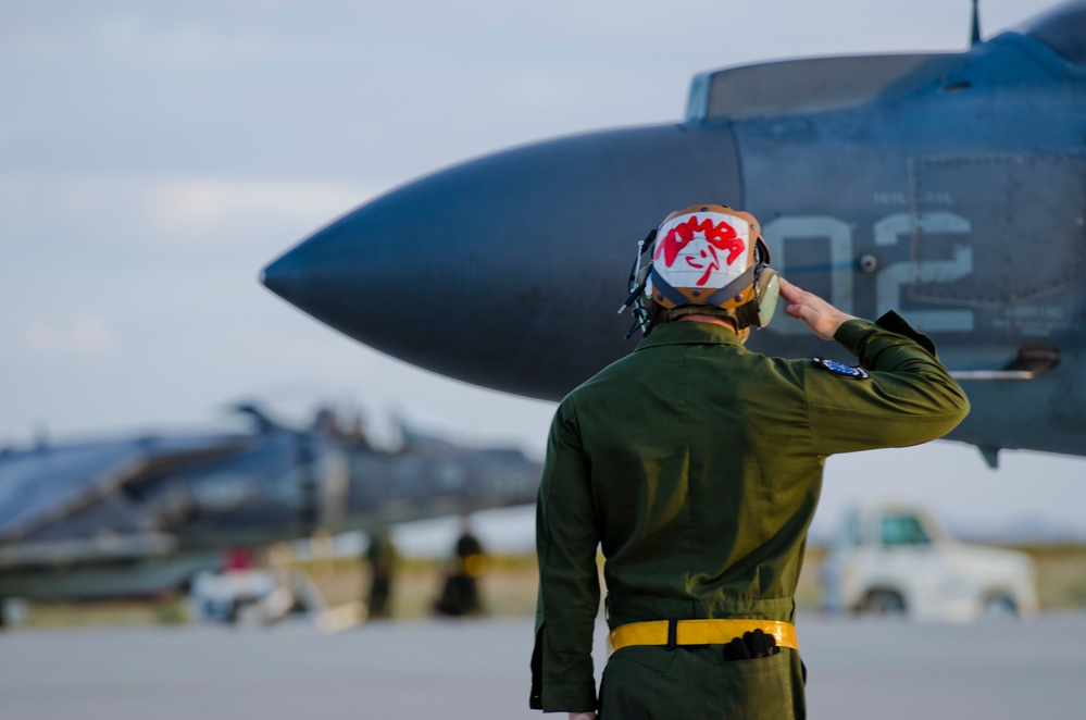 VMA-214 conducts flight drills on new Auxiliary Landing Field