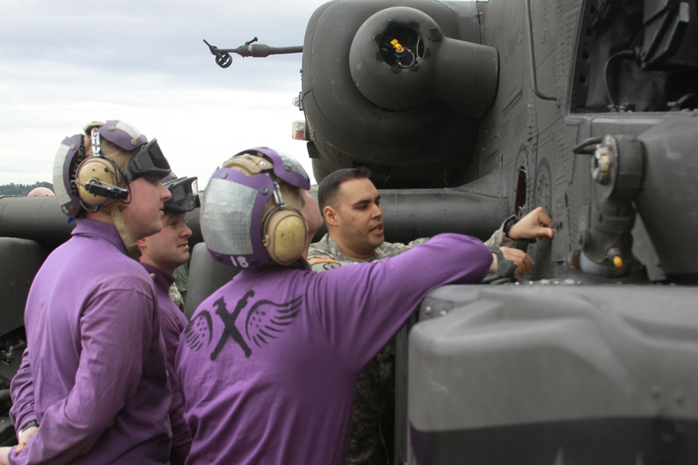 Army Raptors educate Sailors on Army refueling