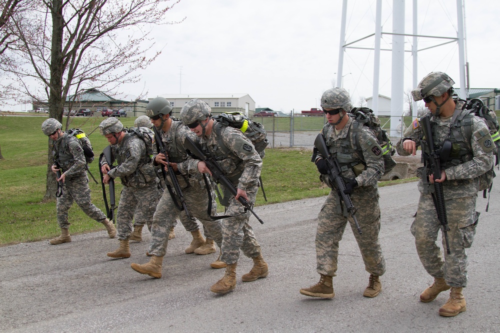 Starting the Road March: 807th Medical Command 2015 Best Warrior Competition