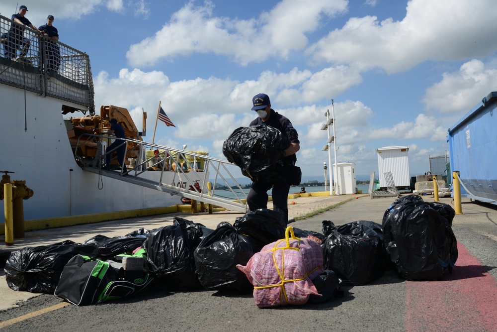 Coast Guard Cutter Tahoma apprehends 3 Dominican smugglers, seizes $16 million dollar cocaine shipment off Puerto Rico
