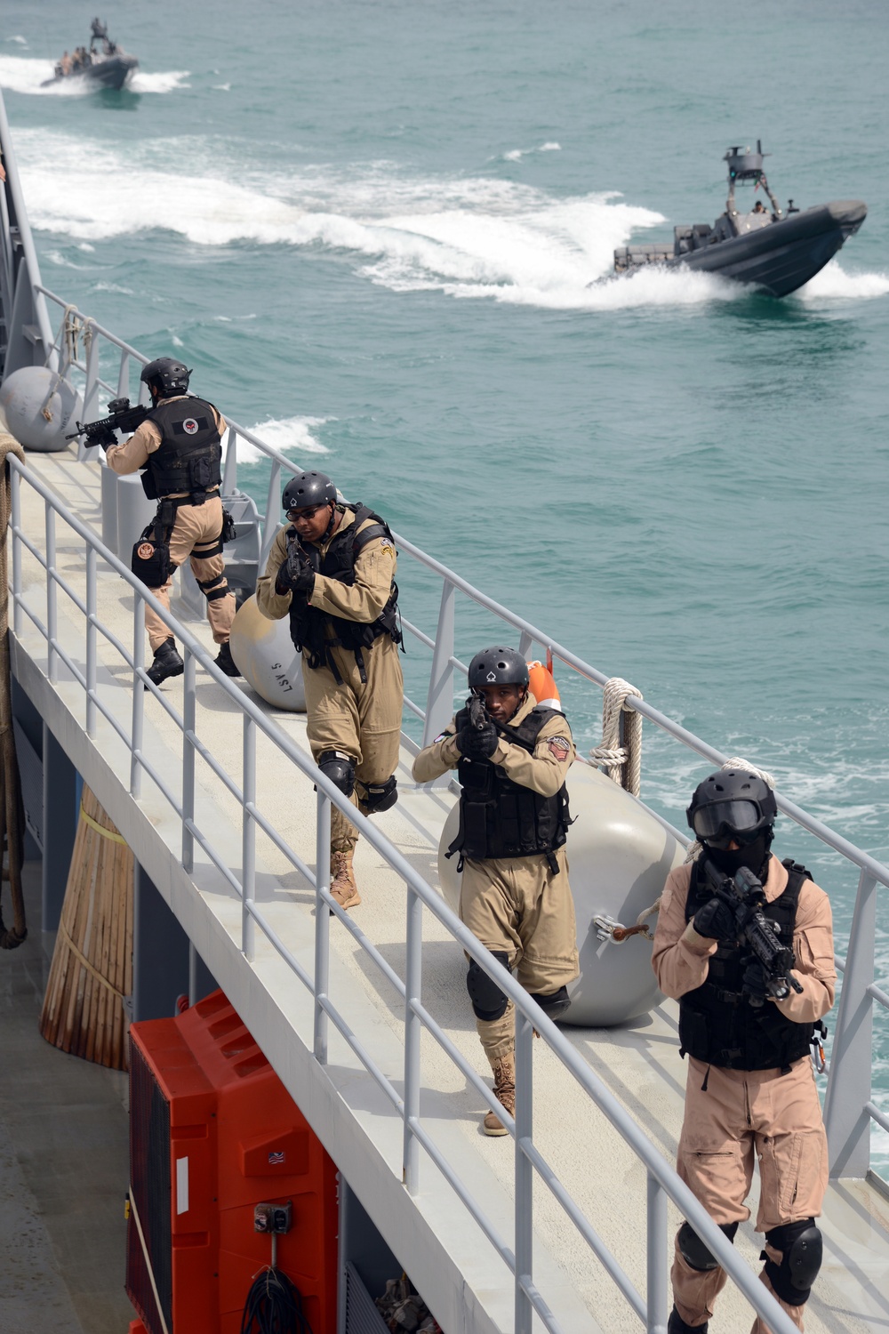 International forces practice maritime operations during Eagle Resolve 2015
