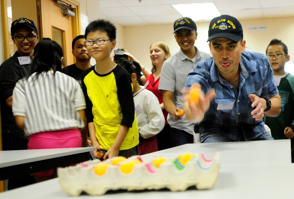 USS Blue Ridge community service event in Hong Kong