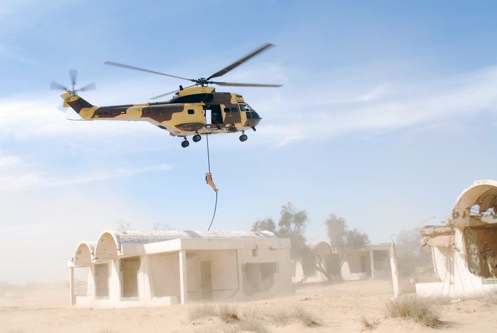 Partner nations conduct amphibious assault at Failaka Island, Kuwait, during Exercise Eagle Resolve 2015
