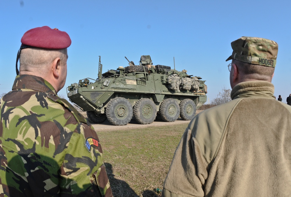 2nd Squadron, 2nd CR conducts a tactical road march during Operation Atlantic Resolve
