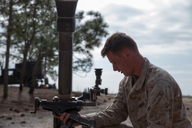 Marines provide mortar support during live-fire exercise