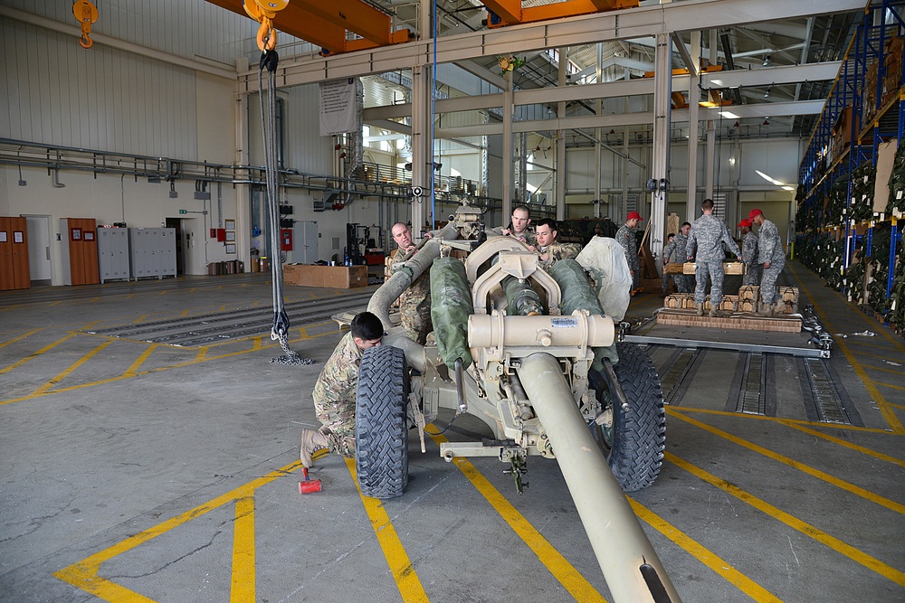 Fire control alignment test 105mm, Aviano, Italy, Mar. 19, 2015.