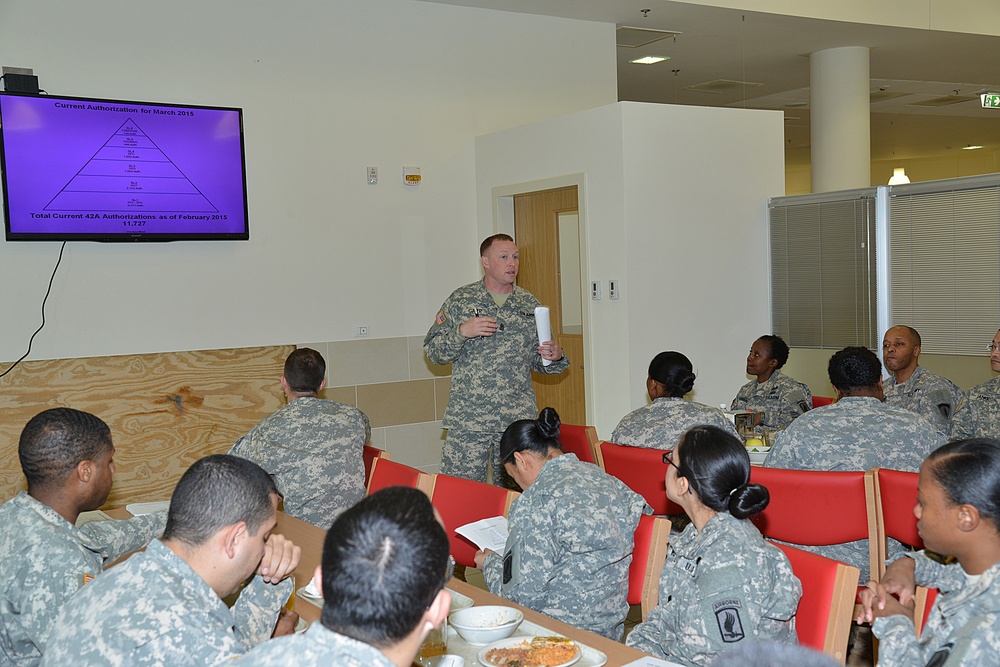 Army human resources career planning in Vicenza, Italy, Mar. 24, 2015.