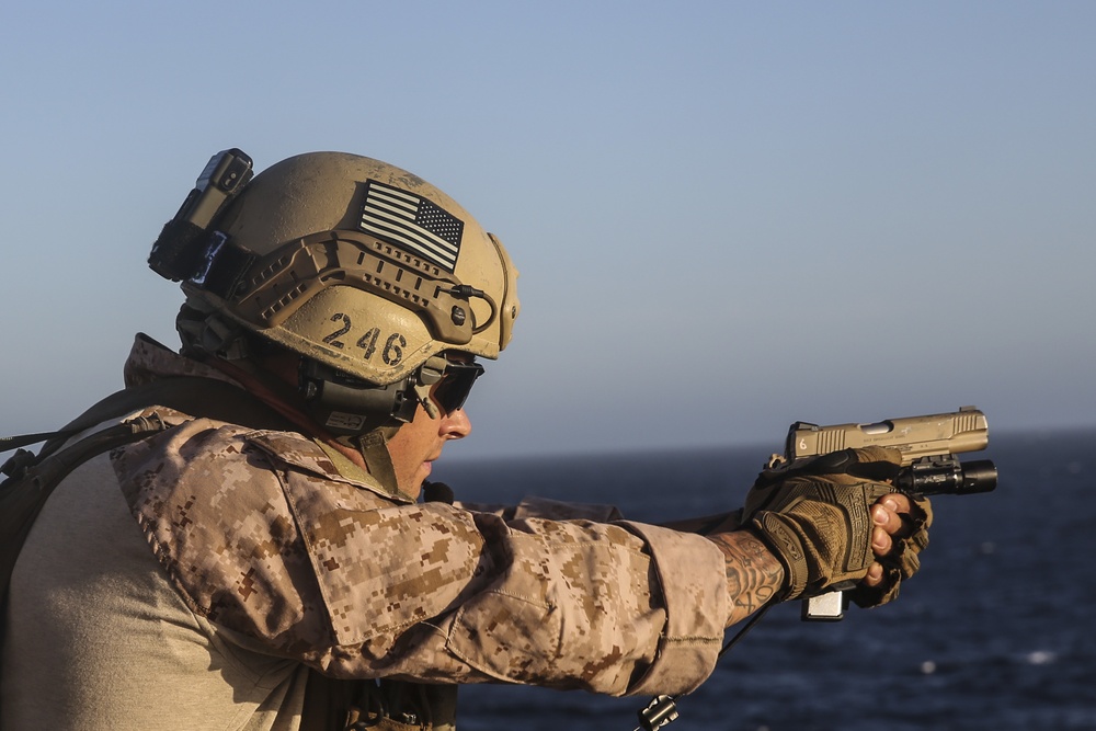 15th MEU Marines enhance marksmanship skills at sea