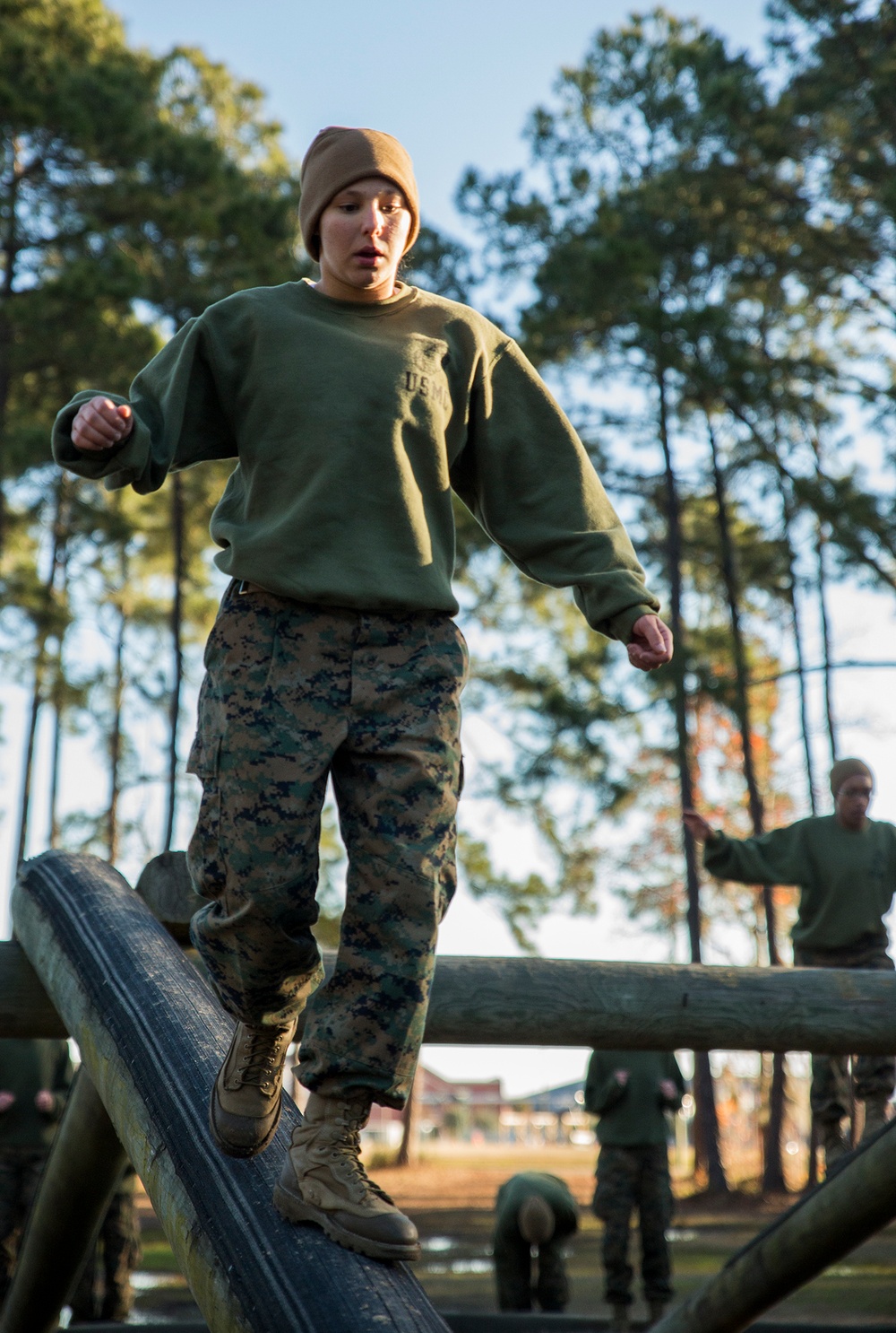 Marine recruits overcome obstacles on Parris Island’s Confidence Course