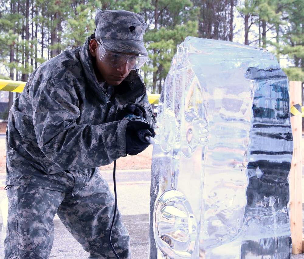 Army Reserve team earns bronze in ice sculpting