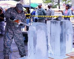 Army Reserve team earns bronze in ice sculpting