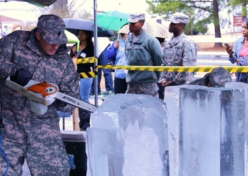 Army Reserve Team earns Bronze in ice sculpting