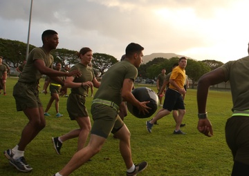 Headquarters Battalion conducts battalion physical training