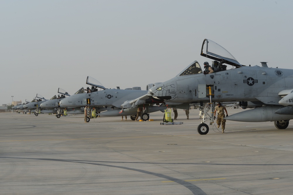 A-10 Thunderbolt IIs fly daily strike missions in support of OIR
