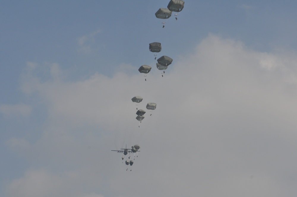 2nd Bn., 503rd Inf. Regt. paratroopers jump into Germany