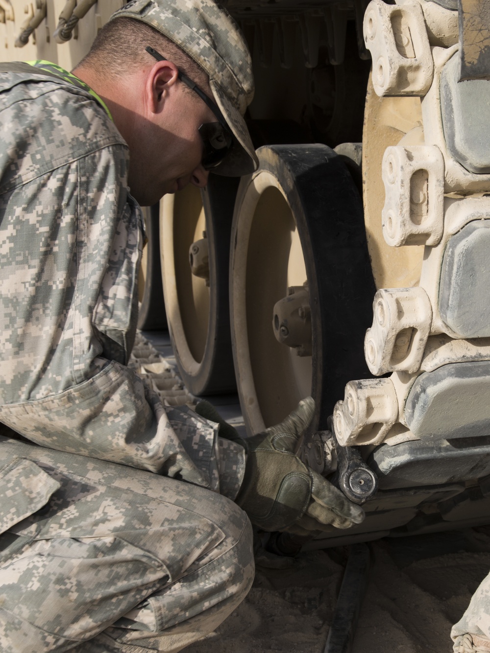 Soldiers assigned to 2nd Brigade Combat Team, 1st Infantry Division, prepare for deployment in the Middle East