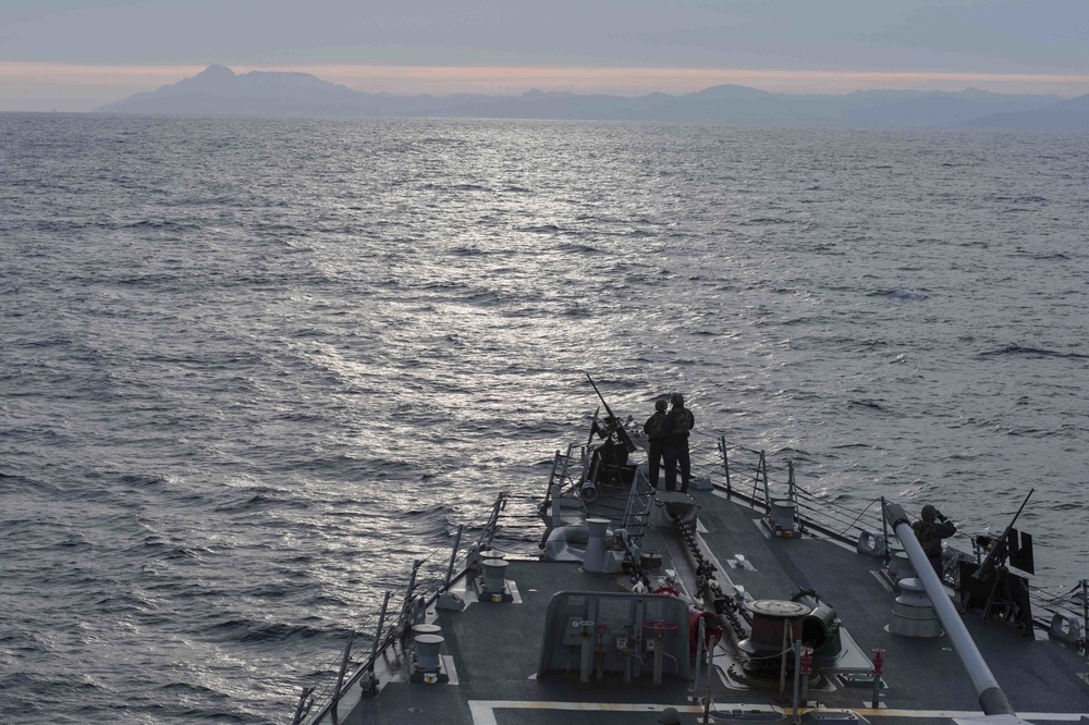 USS Farragut Transits Strait of Gibraltar