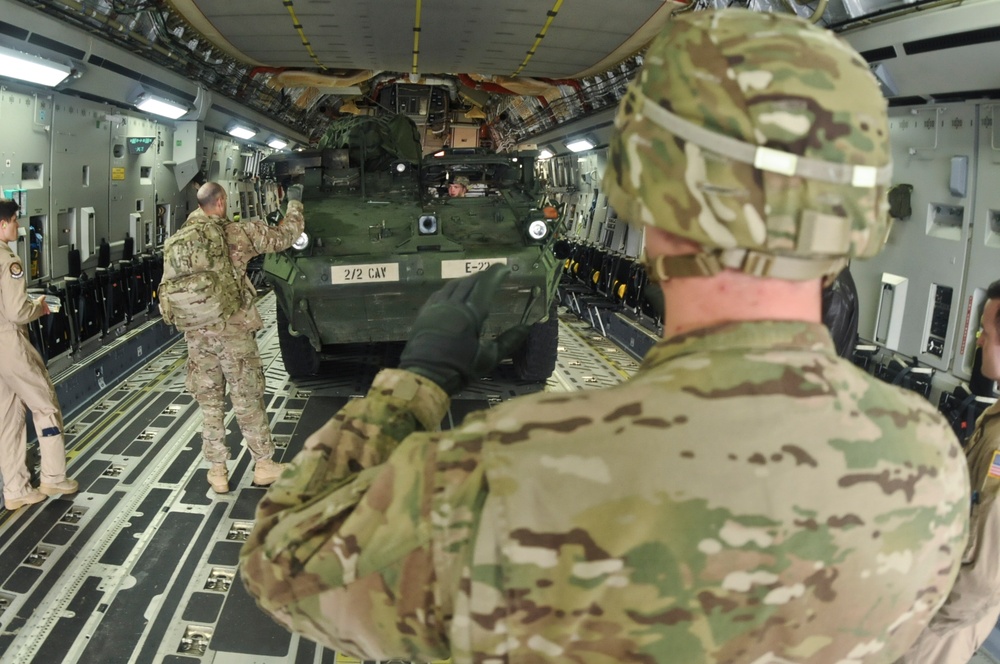 Eagle Troop, 2/2, lands in Bulgaria in support of Atlantic Resolve-South
