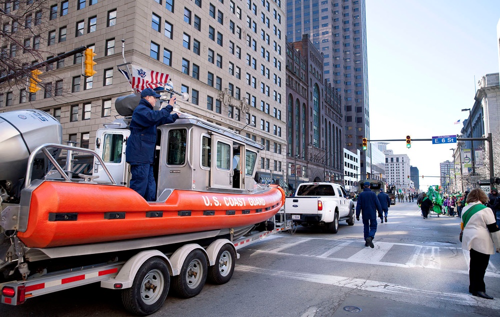 Coast Guard participates in St. Patrick's Day Parade