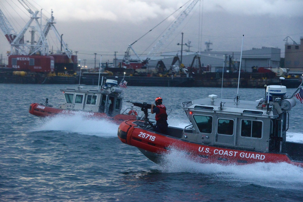 Coast Guard Station Honolulu tactical small boat training