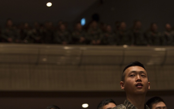 U.S. Marine Corps Band and ROK Marine Corps Band perform in CMCC CPX