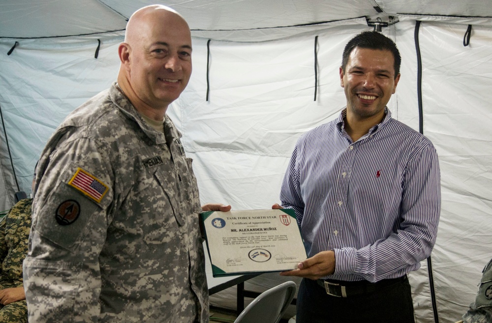 BTH-15 certificate of appreciation awarded
